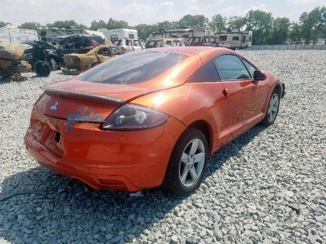 4A3AK24F79E042896 - 2009 MITSUBISHI ECLIPSE GS ORANGE photo 4