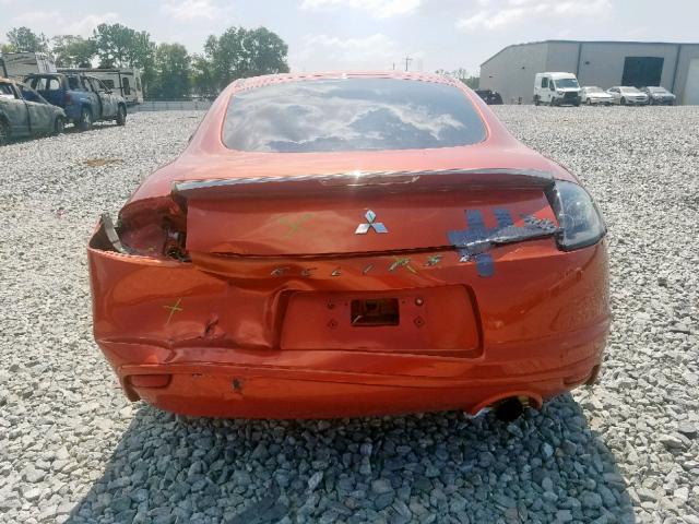 4A3AK24F79E042896 - 2009 MITSUBISHI ECLIPSE GS ORANGE photo 9