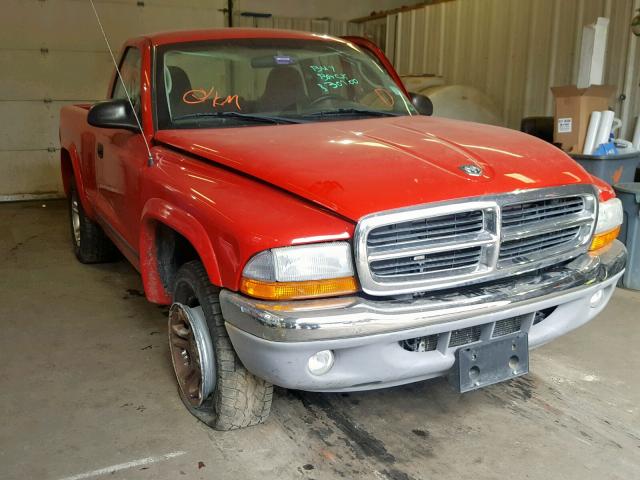 1D7GG46N14S617041 - 2004 DODGE DAKOTA SLT RED photo 1