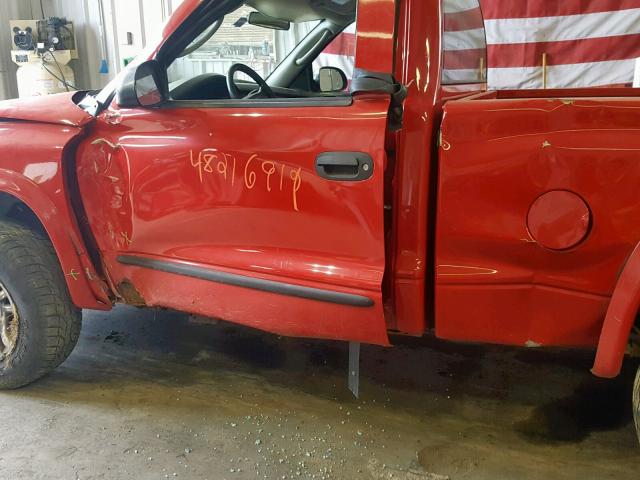 1D7GG46N14S617041 - 2004 DODGE DAKOTA SLT RED photo 9