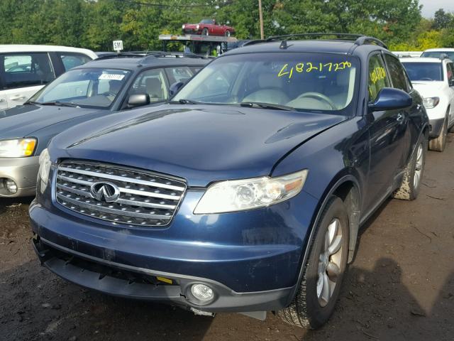 JNRAS08W65X206963 - 2005 INFINITI FX35 BLUE photo 2