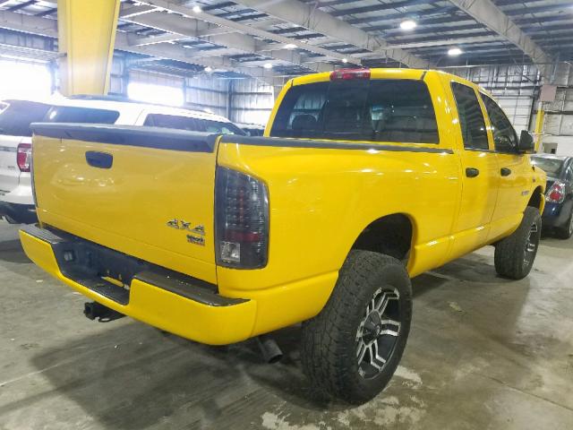 1D7HU18258S501233 - 2008 DODGE RAM 1500 S YELLOW photo 4