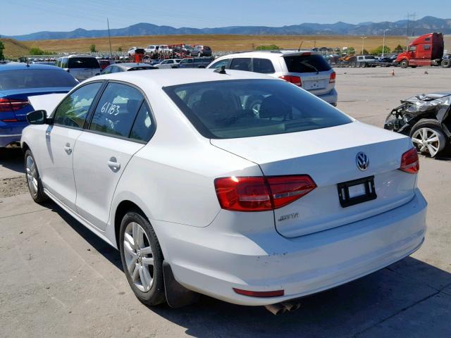 3VW2K7AJ7FM354524 - 2015 VOLKSWAGEN JETTA BASE WHITE photo 3