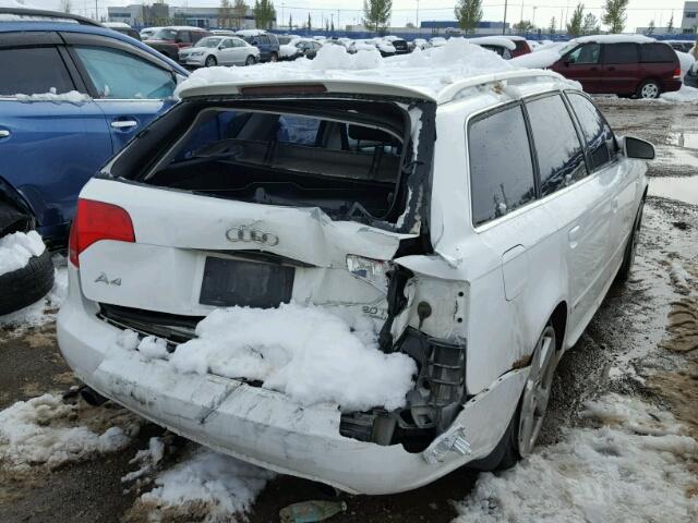 WAUSF68E78A063173 - 2008 AUDI A4 S-LINE WHITE photo 4