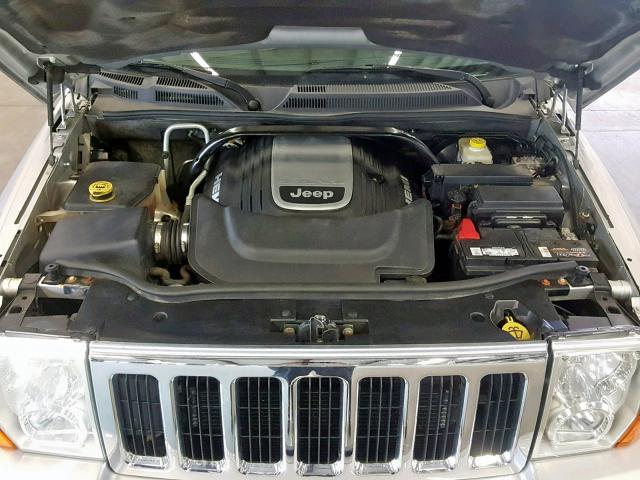 1J8HG68297C635565 - 2007 JEEP COMMANDER SILVER photo 7