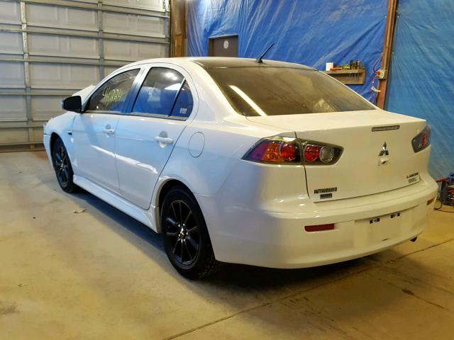 JA32U2FU2HU010387 - 2017 MITSUBISHI LANCER ES WHITE photo 3