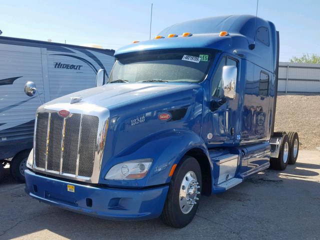 1XP4D49X0FD278832 - 2015 PETERBILT 587 BLUE photo 2