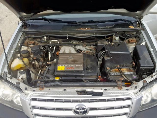 JTEHF21A630123306 - 2003 TOYOTA HIGHLANDER SILVER photo 7