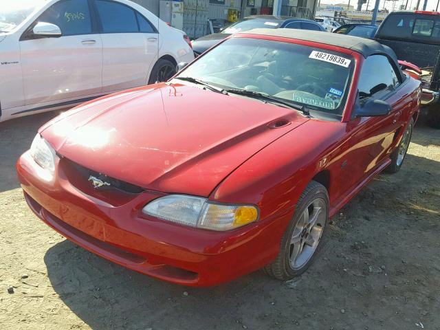 1FALP45T1SF153740 - 1995 FORD MUSTANG GT RED photo 2