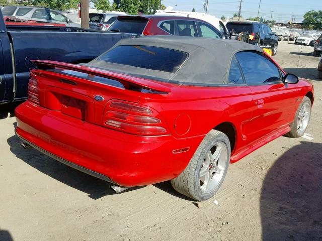 1FALP45T1SF153740 - 1995 FORD MUSTANG GT RED photo 4