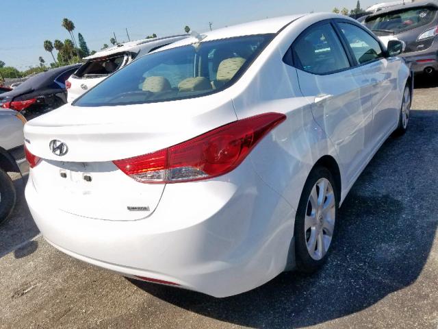 5NPDH4AE5DH183545 - 2013 HYUNDAI ELANTRA GL WHITE photo 4