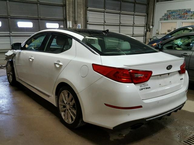 5XXGR4A6XFG377330 - 2015 KIA OPTIMA SX WHITE photo 3