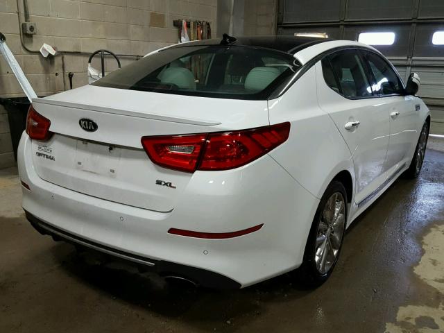 5XXGR4A6XFG377330 - 2015 KIA OPTIMA SX WHITE photo 4