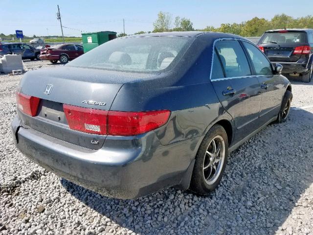 1HGCM56405A103351 - 2005 HONDA ACCORD LX BLUE photo 4