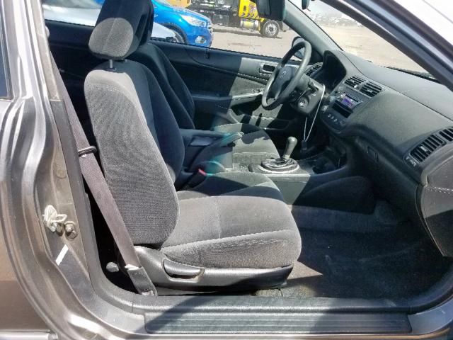 1HGEM21934L058113 - 2004 HONDA CIVIC EX GRAY photo 5