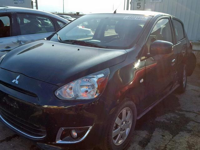 ML32A4HJ1EH014723 - 2014 MITSUBISHI MIRAGE ES BLACK photo 2