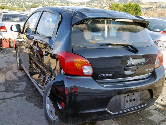 ML32A4HJ1EH014723 - 2014 MITSUBISHI MIRAGE ES BLACK photo 3