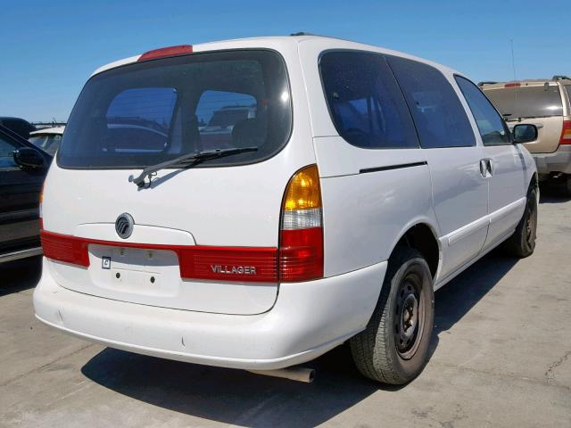 4M2ZV11T22DJ00372 - 2002 MERCURY VILLAGER WHITE photo 4