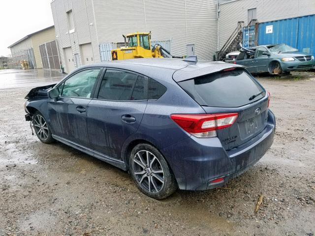 4S3GTAH61H3711205 - 2017 SUBARU IMPREZA PR BLUE photo 3