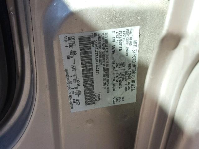 5LMEU27A0YLJ42551 - 2000 LINCOLN NAVIGATOR TAN photo 10