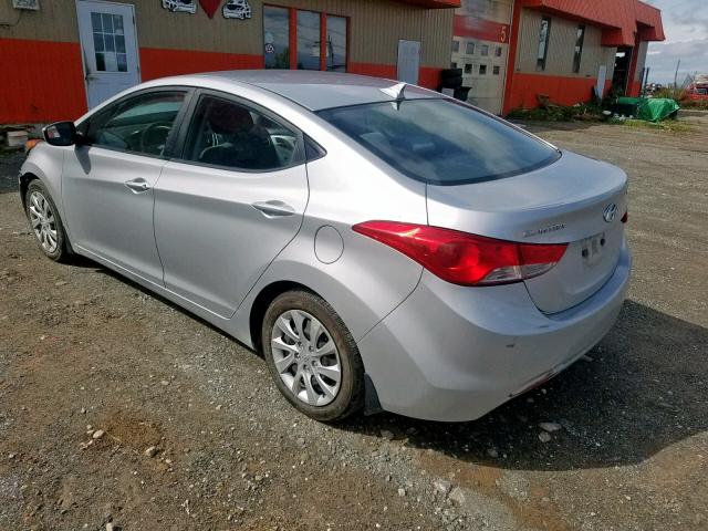 5NPDH4AE8DH207143 - 2013 HYUNDAI ELANTRA GL SILVER photo 3