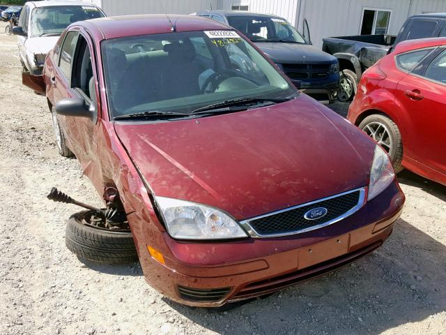 1FAFP34N37W108560 - 2007 FORD FOCUS ZX4 BURGUNDY photo 1