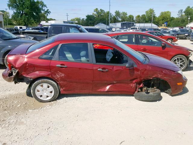 1FAFP34N37W108560 - 2007 FORD FOCUS ZX4 BURGUNDY photo 9