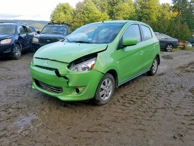 ML32A3HJ9EH003415 - 2014 MITSUBISHI MIRAGE DE GREEN photo 2