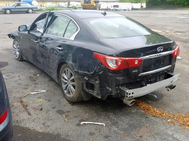 JN1BV7AR0EM707425 - 2014 INFINITI Q50 BASE BLACK photo 3