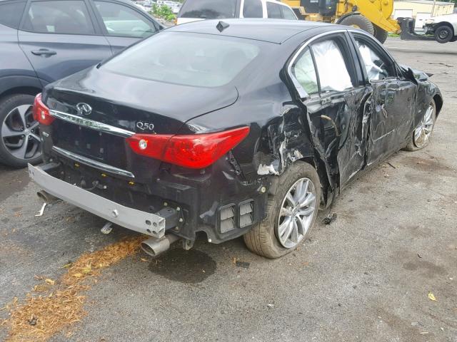 JN1BV7AR0EM707425 - 2014 INFINITI Q50 BASE BLACK photo 4