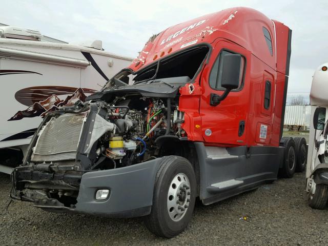 3AKJGLDR9JSHH3409 - 2018 FREIGHTLINER CASCADIA 1 RED photo 2