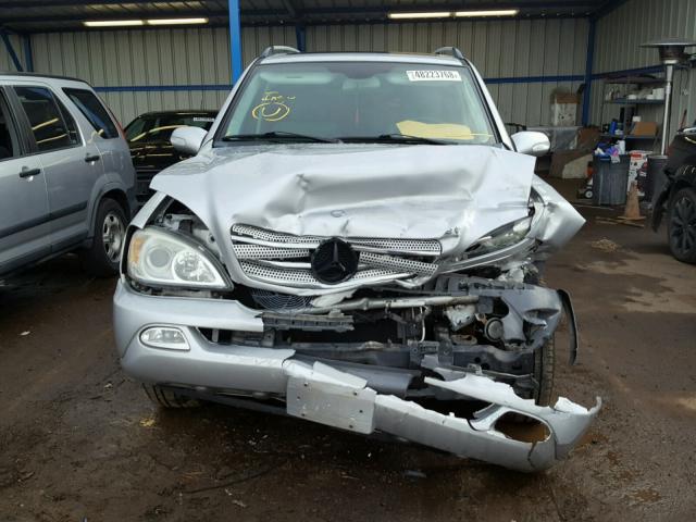 4JGAB57E15A569840 - 2005 MERCEDES-BENZ ML 350 SILVER photo 9