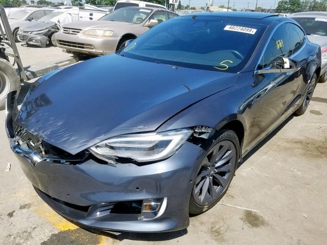 5YJSA1E27JF260629 - 2018 TESLA MODEL S GRAY photo 2