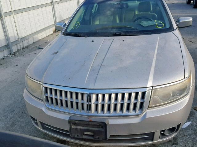 3LNHM26T87R664170 - 2007 LINCOLN MKZ GRAY photo 9