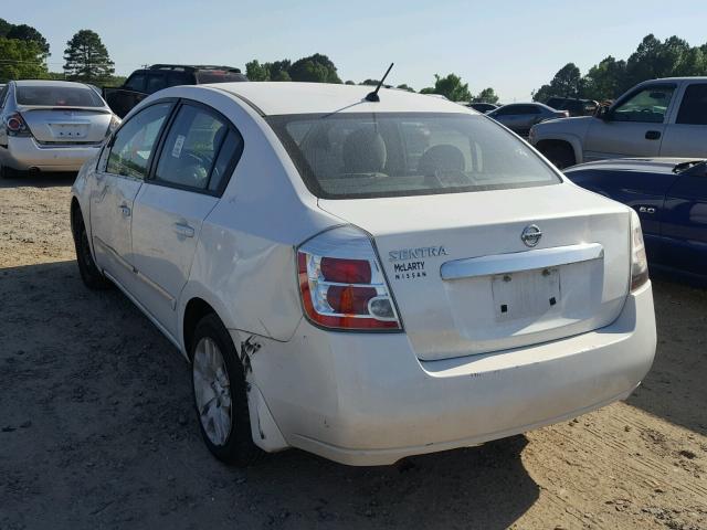 3N1AB6AP6AL604320 - 2010 NISSAN SENTRA 2.0 WHITE photo 3