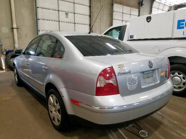 WVWTH63B63P207056 - 2003 VOLKSWAGEN PASSAT GLX 银色 照片 3
