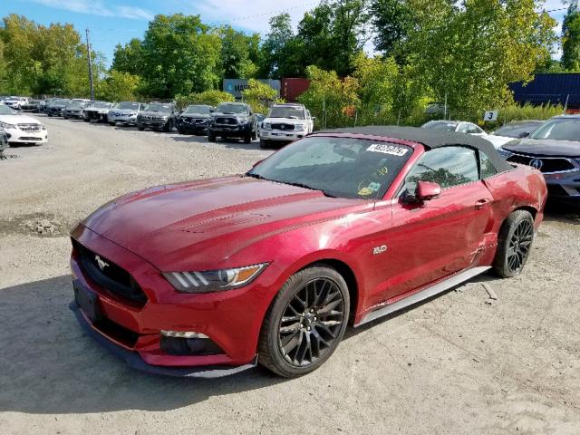 1FATP8FF0G5204688 - 2016 FORD MUSTANG GT RED photo 2