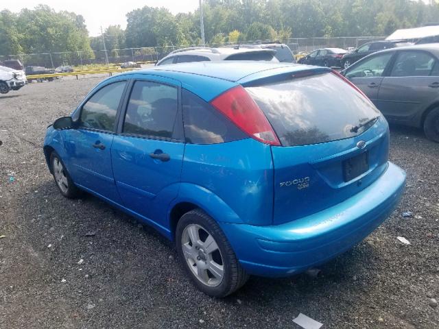 1FAHP37N37W182596 - 2007 FORD FOCUS ZX5 BLUE photo 3