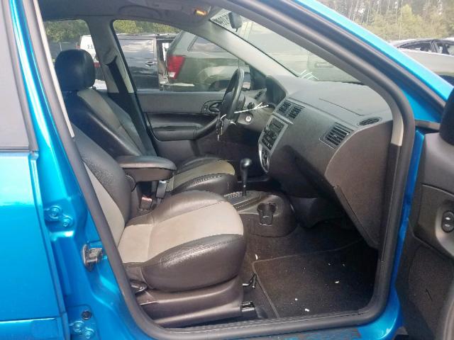 1FAHP37N37W182596 - 2007 FORD FOCUS ZX5 BLUE photo 5