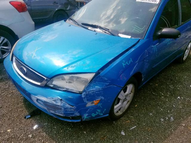 1FAHP37N37W182596 - 2007 FORD FOCUS ZX5 BLUE photo 9