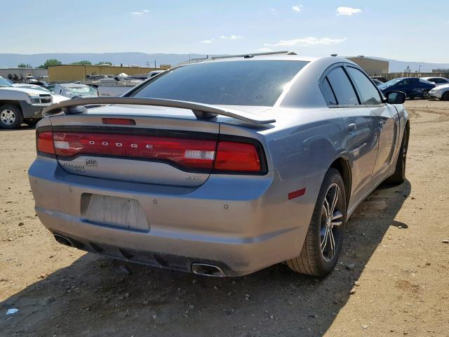 2C3CDXJG2EH141407 - 2014 DODGE CHARGER SX SILVER photo 4