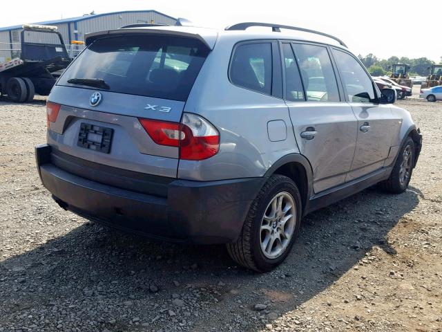 WBXPA73434WC37898 - 2004 BMW X3 2.5I SILVER photo 4