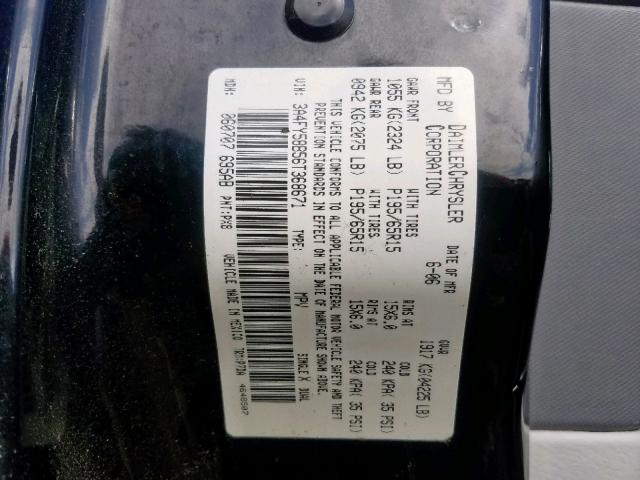 3A4FY58B56T368671 - 2006 CHRYSLER PT CRUISER BLACK photo 10