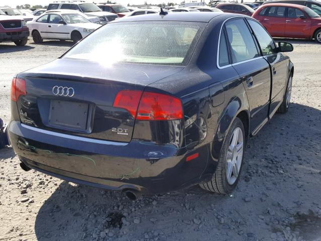 WAUDF78E88A032030 - 2008 AUDI A4 2.0T QU BLUE photo 4