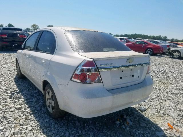 KL1TD5DE2AB087319 - 2010 CHEVROLET AVEO LS WHITE photo 3