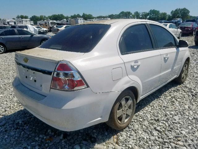 KL1TD5DE2AB087319 - 2010 CHEVROLET AVEO LS WHITE photo 4