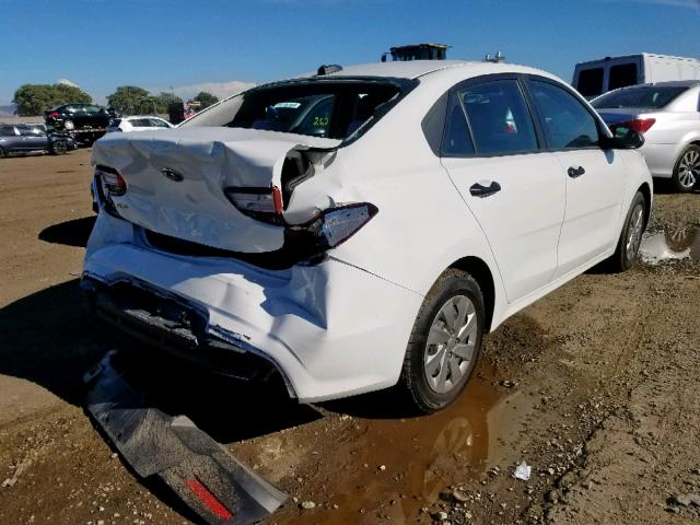 3KPA24AB3JE059736 - 2018 KIA RIO LX WHITE photo 4