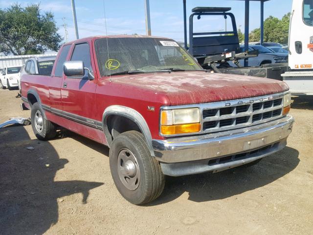 1B7GL23X0TS524333 - 1996 DODGE DAKOTA BURGUNDY photo 1