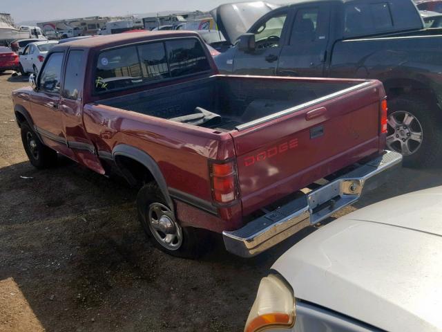 1B7GL23X0TS524333 - 1996 DODGE DAKOTA BURGUNDY photo 3