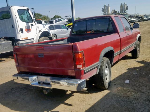 1B7GL23X0TS524333 - 1996 DODGE DAKOTA BURGUNDY photo 4